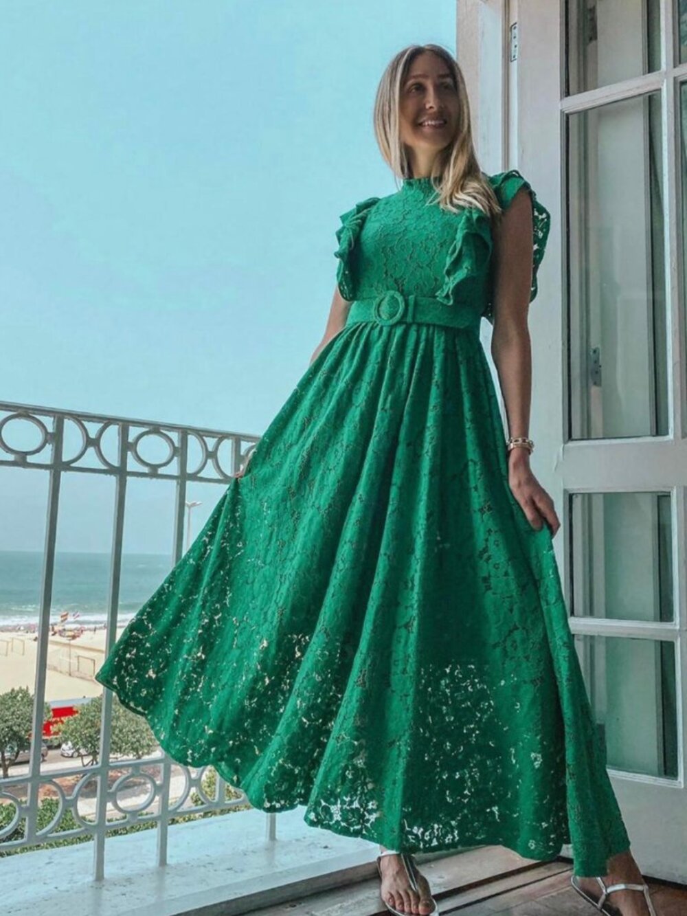 Sclub green maxi dress